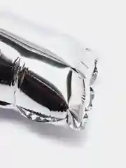 Серебряный шарики воздушные "Цифры"