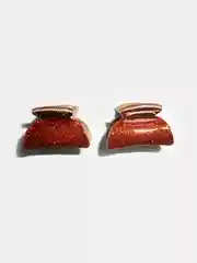 Бордовый крабики маленькие, 2.5 см, 2 штуки