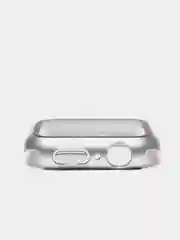 Серебряный бампер с защитным стеклом для Apple Watch 38/40/42/44 mm