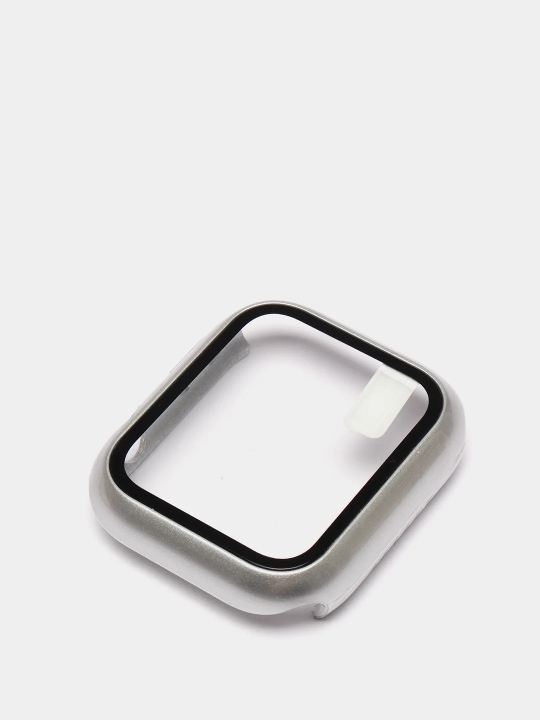 Серебряный бампер с защитным стеклом для Apple Watch 38/40/42/44 mm