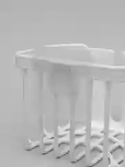 Белый держатель для туалетной бумаги