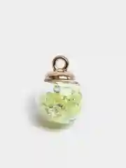 Зеленый подвеска шарик с наполнителем "Стразы"