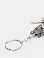 Серый брелок "Вертолет" металлический, 3 цвета
