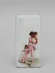 Бежевый чехол Xiaomi Redmi Note 8 / Redmi Note 8 2021 силиконовый с рисунком