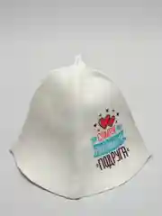 Белый шапка для бани, женская