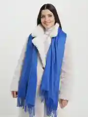 Синий палантин однотонный Magic