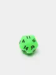 Зеленый кубик для D&D (Dungeons and Dragons, ДнД), Magic the Gathering, MTG, МТГ, д20, d20