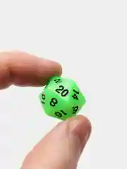 Зеленый кубик для D&D (Dungeons and Dragons, ДнД), Magic the Gathering, MTG, МТГ, д20, d20