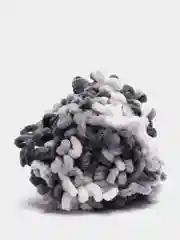 Серый пряжа Alize Puffy Fine Color, петельки маленькие, 100 г, 14 м