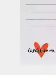 Терракотовый открытка мини "Love", 8 х 8 см, к подарку