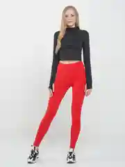 Красный легинсы для спорта и дома, с высокой талией