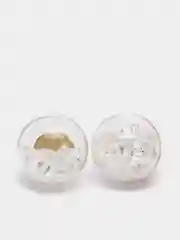 Прозрачный стеклянный шарик со стразами, 2 штуки, D-16см (подвеска)