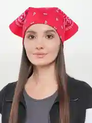 Фуксия бандана с принтом