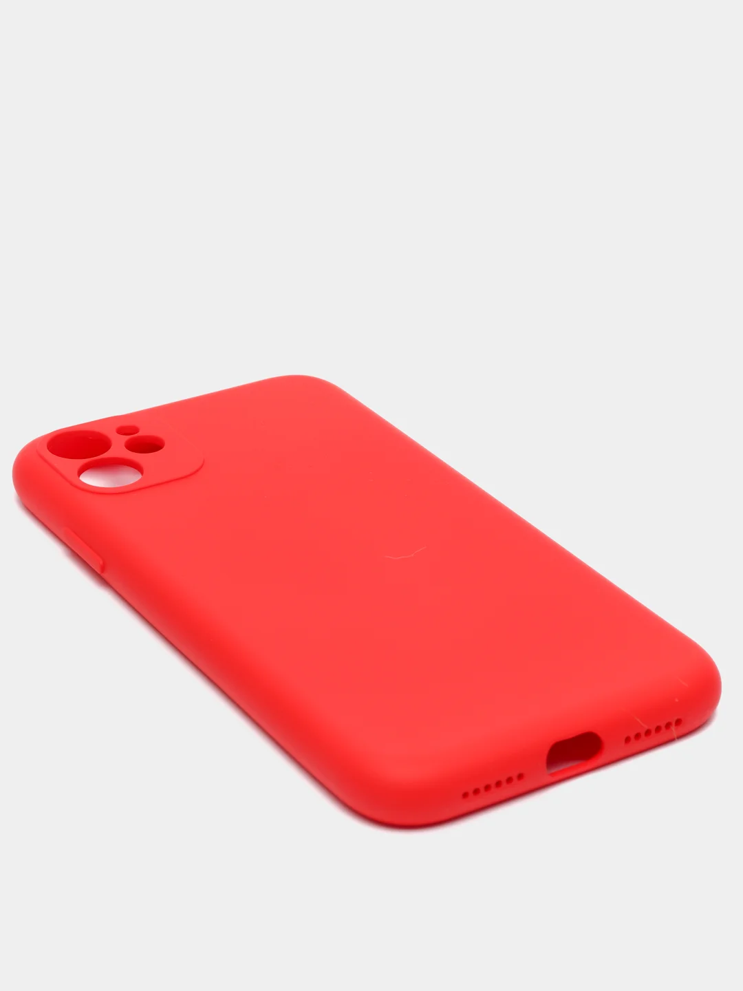 Красный чехол для iPhone 11 / XR / 7 / 8 / SE2 / X / XS / 12 Pro Max, силиконовый