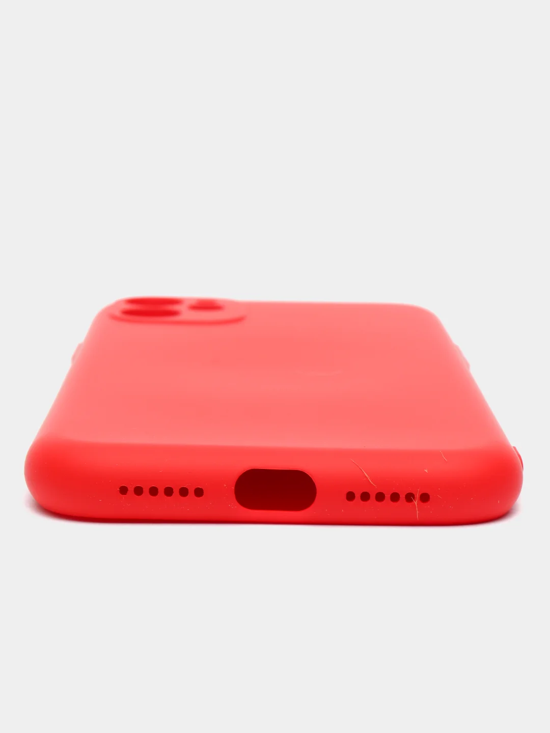 Красный чехол для iPhone 11 / XR / 7 / 8 / SE2 / X / XS / 12 Pro Max, силиконовый