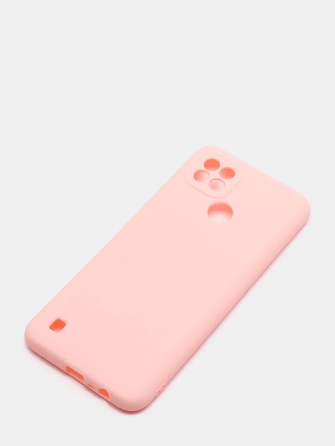 Розовый чехол силиконовый на REALME 8/8pro/8i/C21/C21Y/C3/C11(2021)