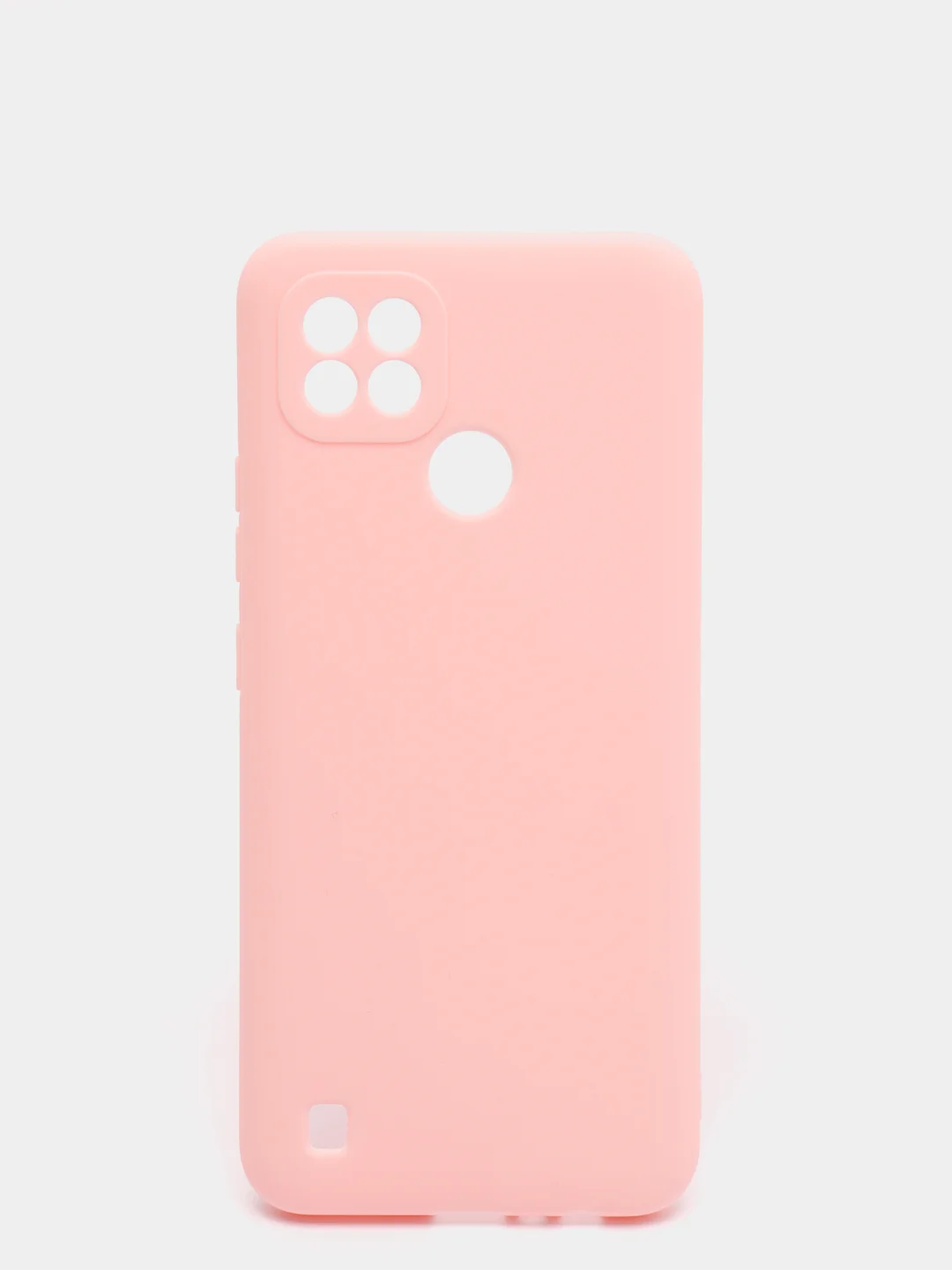 Розовый чехол силиконовый на REALME 8/8pro/8i/C21/C21Y/C3/C11(2021)