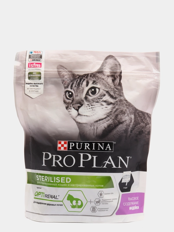 Корм PRO PLAN  для стерилизованных кошек, с индейкой, 400 г
