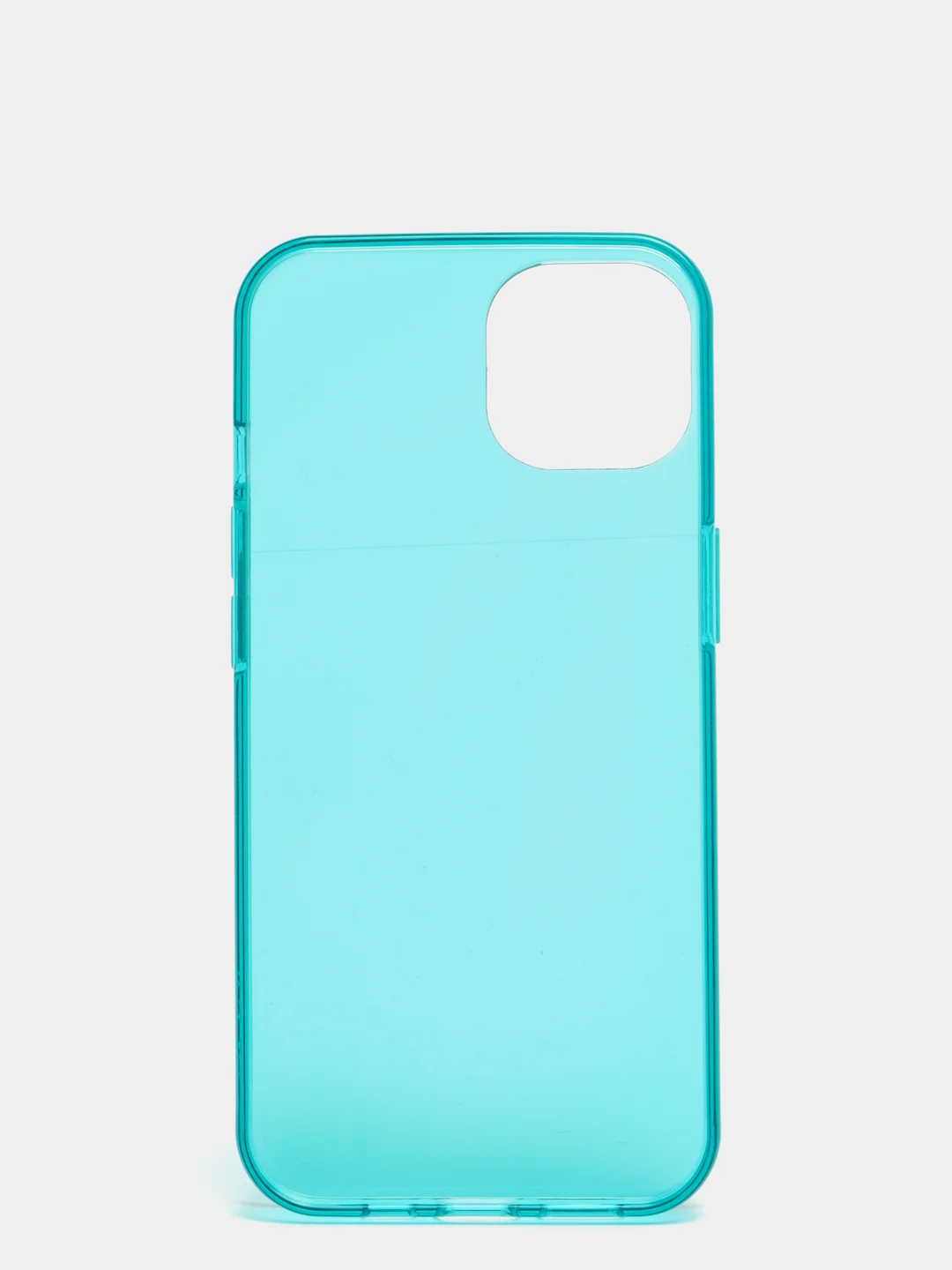 Бирюзовый чехол для iPhone 13 / 13 Pro / 13 Pro Max силиконовый, неоновый, плотный, прозрачный
