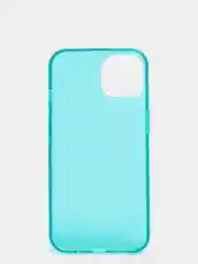 Бирюзовый чехол для iPhone 13 / 13 Pro / 13 Pro Max силиконовый, неоновый, плотный, прозрачный