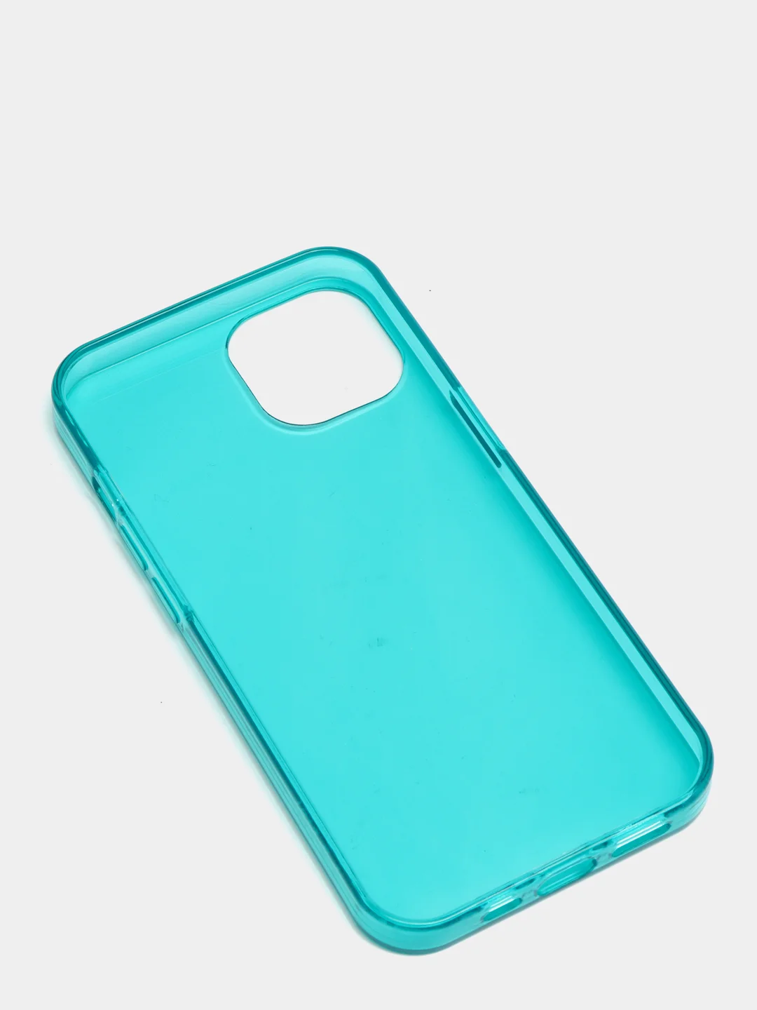 Бирюзовый чехол для iPhone 13 / 13 Pro / 13 Pro Max силиконовый, неоновый, плотный, прозрачный