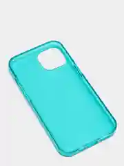 Бирюзовый чехол для iPhone 13 / 13 Pro / 13 Pro Max силиконовый, неоновый, плотный, прозрачный