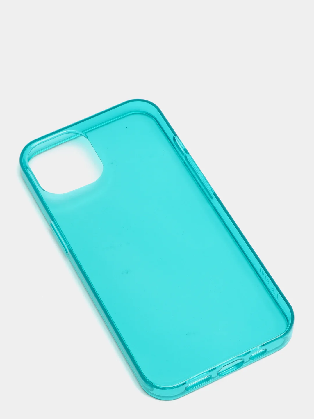 Бирюзовый чехол для iPhone 13 / 13 Pro / 13 Pro Max силиконовый, неоновый, плотный, прозрачный