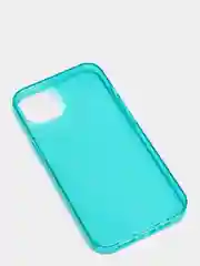 Бирюзовый чехол для iPhone 13 / 13 Pro / 13 Pro Max силиконовый, неоновый, плотный, прозрачный