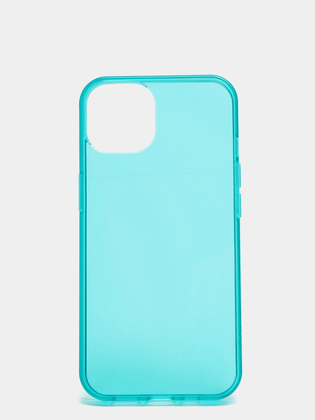 Бирюзовый чехол для iPhone 13 / 13 Pro / 13 Pro Max силиконовый, неоновый, плотный, прозрачный