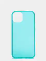 Бирюзовый чехол для iPhone 13 / 13 Pro / 13 Pro Max силиконовый, неоновый, плотный, прозрачный