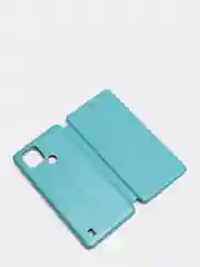 Голубой чехол-книжка для Realme C21 / C21Y