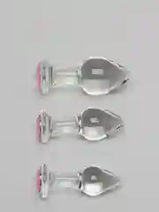 Набор анальных плаг из стекла + вибропуля