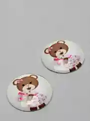 Кораллово-розовый кабошоны фишки круглые. Серединки для бантиков