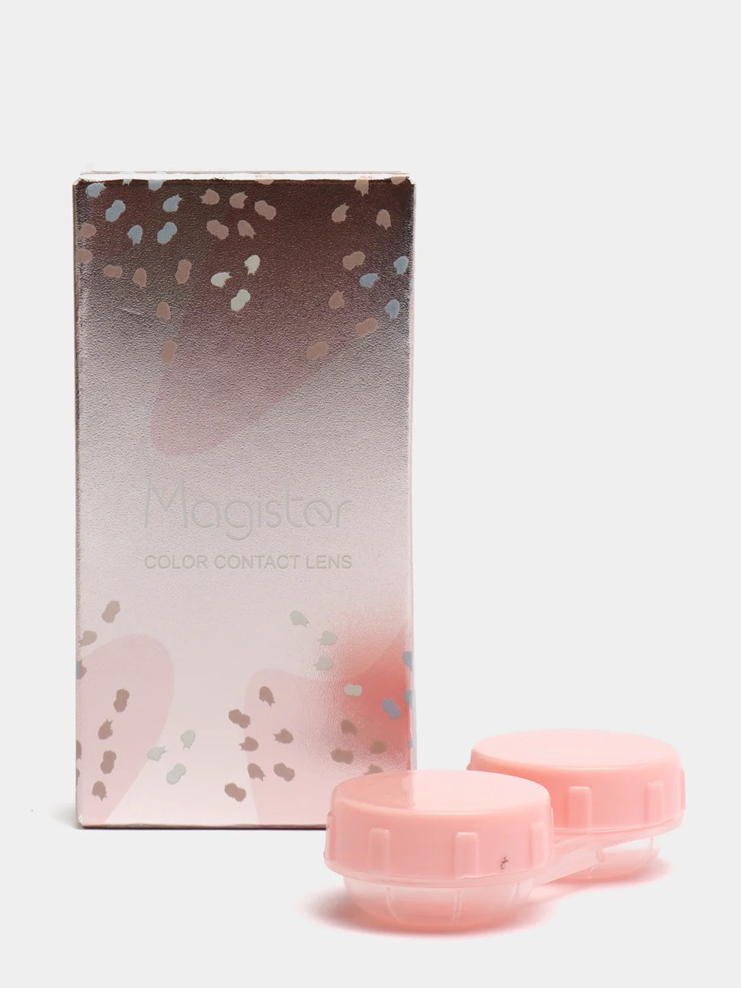 Серый меланж цветные, контактные линзы MAGISTER, без коррекции, 2 шт, пара