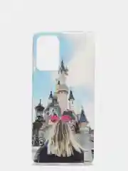 Небесно-голубой чехол Samsung Galaxy A72, Самсунг Галакси А72 силиконовый с рисунком