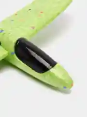 Салатовый самолет из пенопласта
