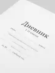 Белый дневник школьный 1-11 класс, однотонный