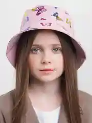 Розовый панама двусторонняя, пляжная