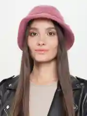 Розовый шляпа вязаная двойная