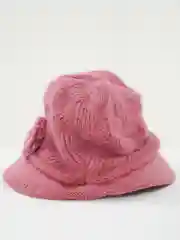 Розовый шляпа вязаная двойная