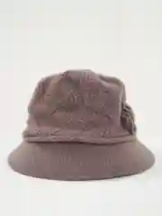 Серый шляпа вязаная двойная