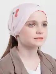 Косынка на резинке, хлопок, розовая вишня