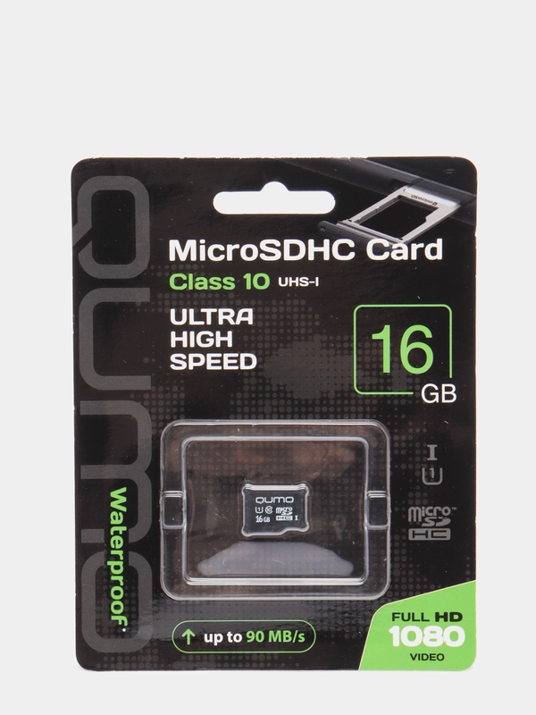 Карта памяти QUMO micro SD, разный объем памяти, UHS-1, Class 10