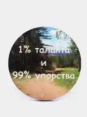 Магнит мотивация из дерева "1% таланта и 99% упорства"