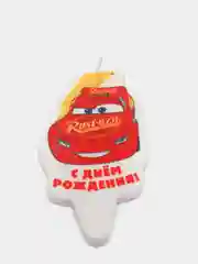 Алый свеча в торт "С Днем Рождения! Тачки"