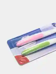 Зеленый зубные щетки 2 шт с тонкой щетиной средней жесткости, индекс жесткости 5