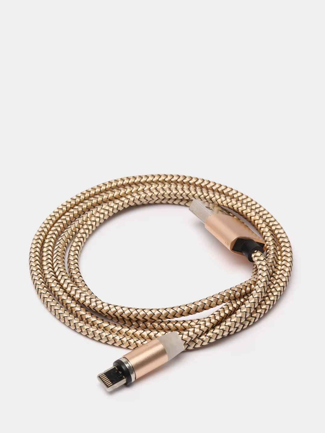 Золотой кабель для зарядки X-cable, магнитный, 2.1 А, 360 + магнитный коннектор-разъем