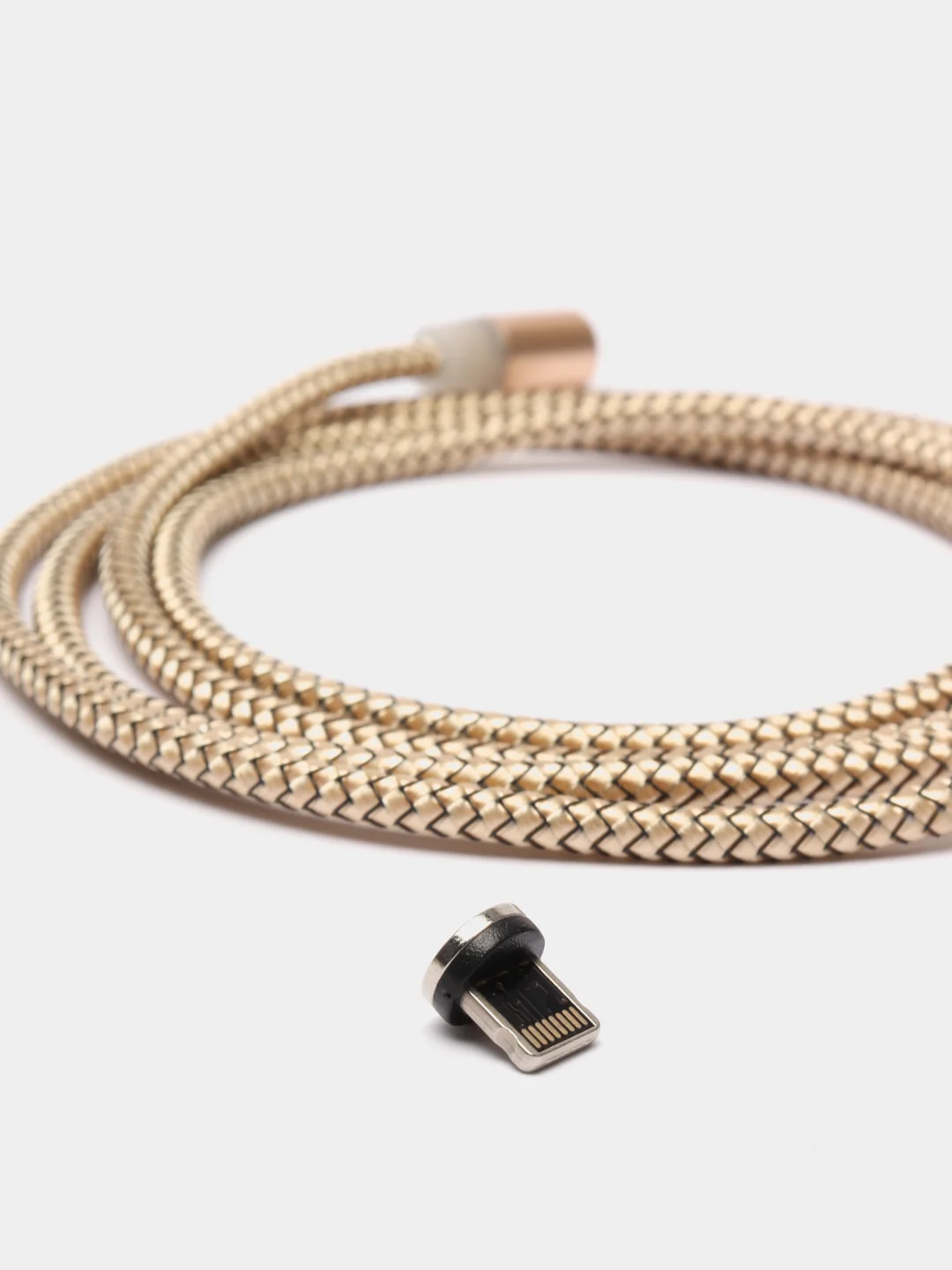 Золотой кабель для зарядки X-cable, магнитный, 2.1 А, 360 + магнитный коннектор-разъем
