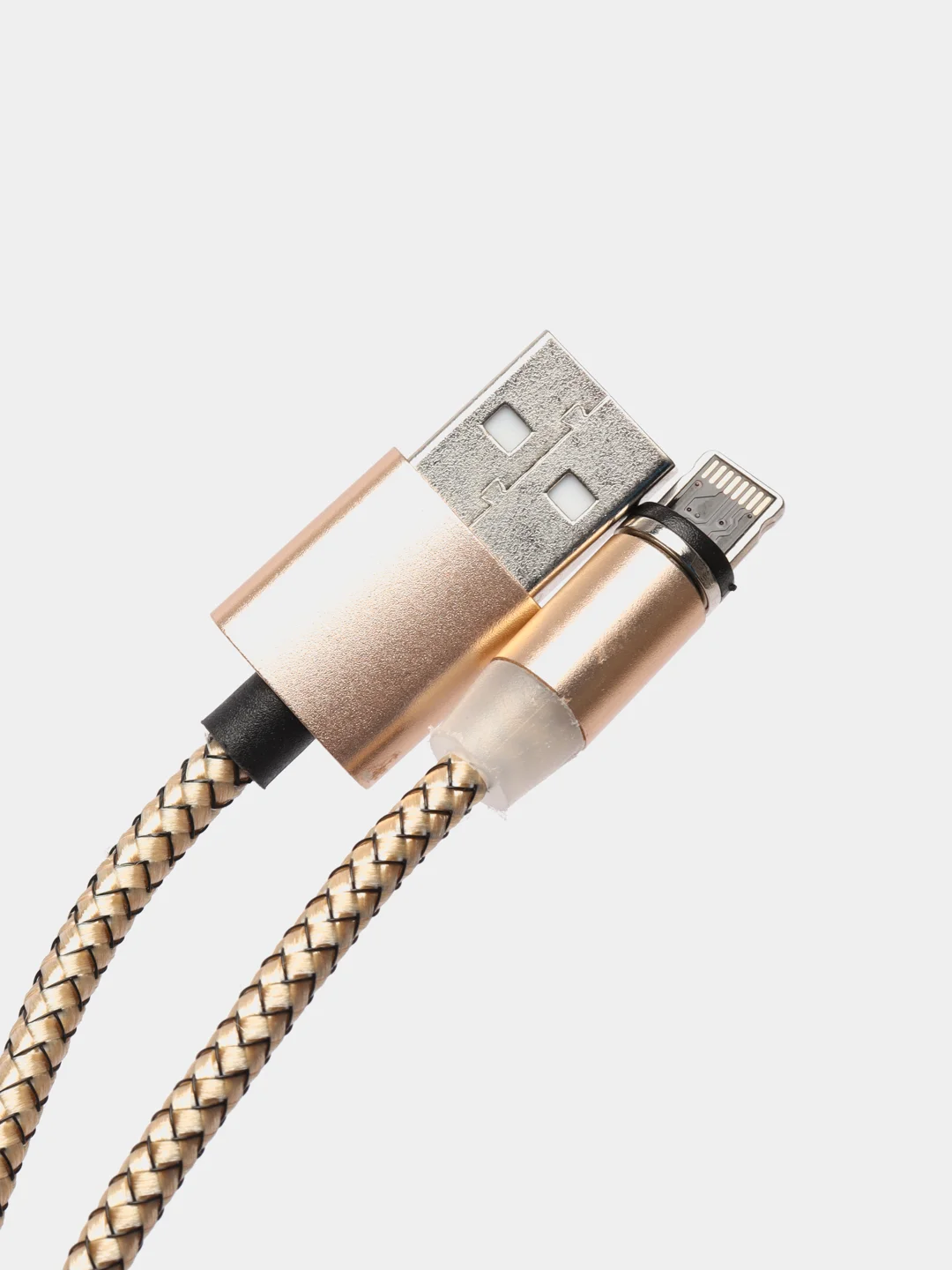 Золотой кабель для зарядки X-cable, магнитный, 2.1 А, 360 + магнитный коннектор-разъем