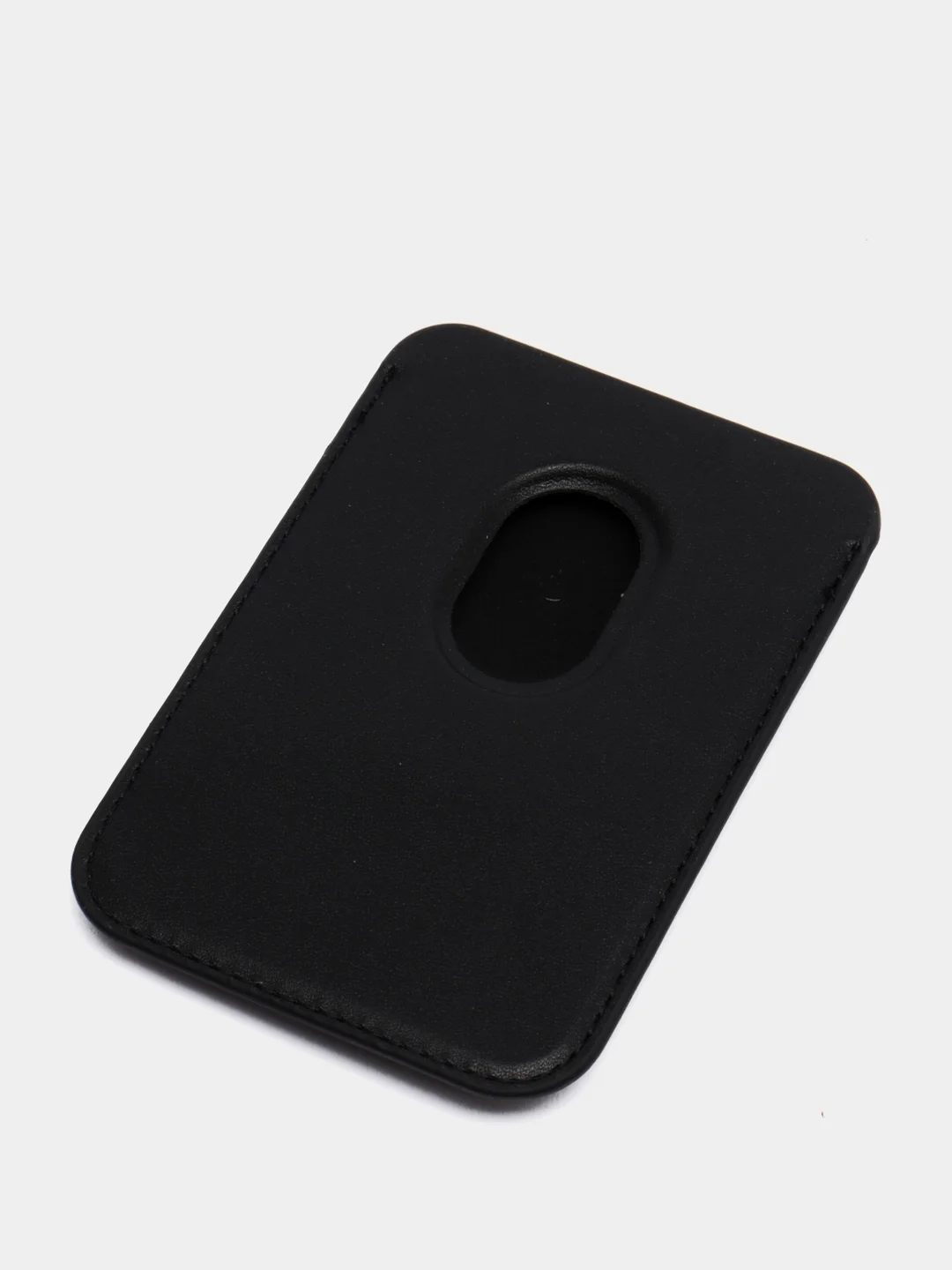Черный картхолдер на iPhone, с поддержкой MagSafe Leather Wallet